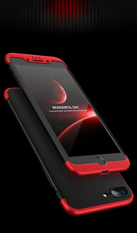 FCK ® Apple iPhone 8 3 IN 1 360 Series PC Case  Dual-Colour Finish 3-in-1 Ultra-thin Slim Front Case + Back Cover