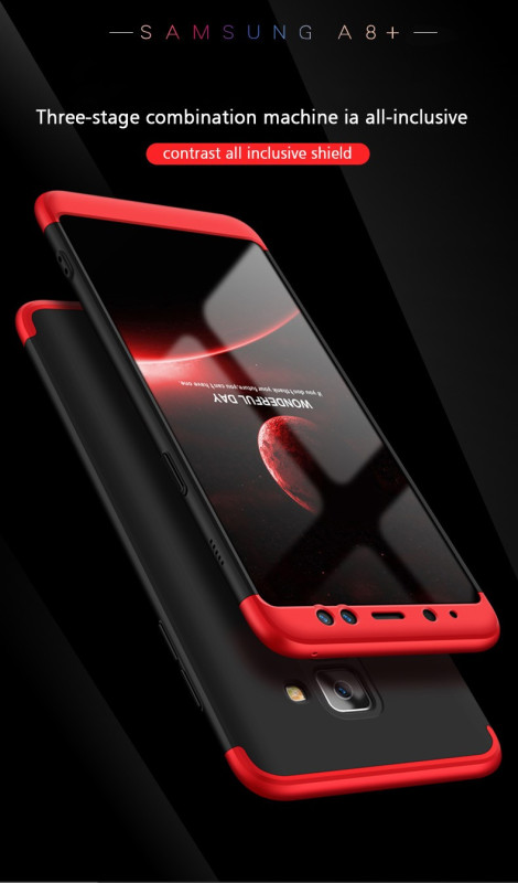 FCK ® Samsung Galaxy A8 Plus  3-in-1 360 Series PC Case Dual-Colour Finish Ultra-thin Slim Front Case + Back Cover