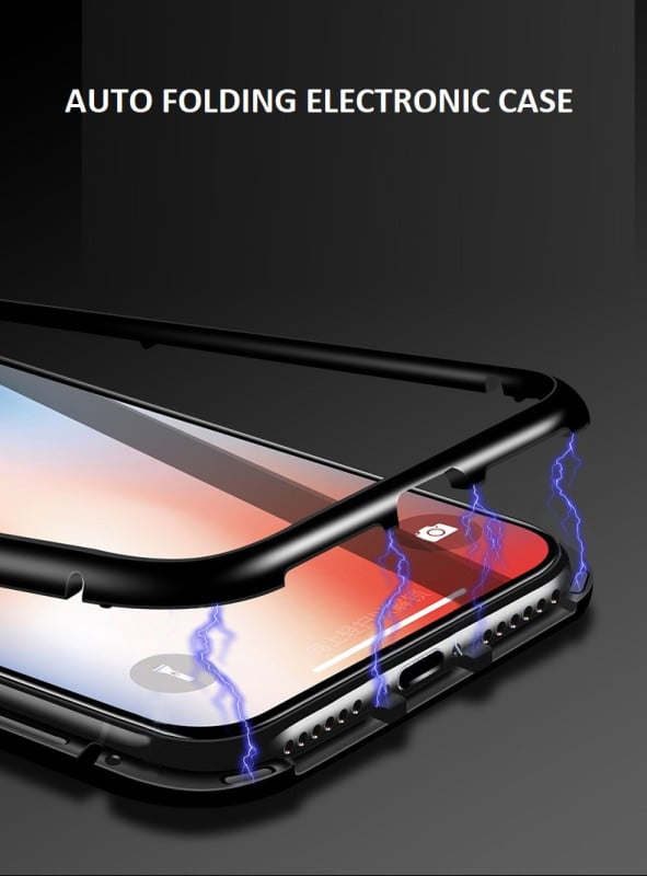 Vaku ® Apple iPhone XS Electronic Auto-Fit Magnetic Wireless Edition Aluminium Ultra-Thin CLUB Series Back Cover