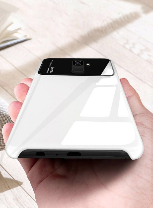 Vaku ® Samsung Galaxy A6 Polarized Glass Glossy Edition PC 4 Frames + Ultra-Thin Case Back Cover
