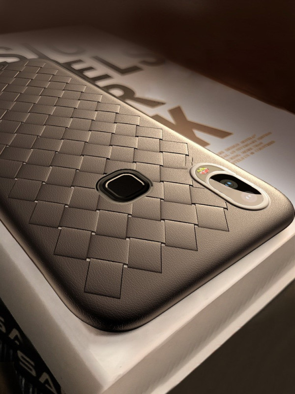 Vaku ® Vivo V9 WeaveNet Series Cross-Knit Heat-Dissipation Edition Ultra-Thin TPU Back Cover