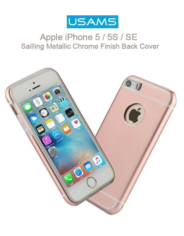 Usams ® Apple iPhone 5 / 5S / SE Sailling Metallic Chrome Finish Back Cover