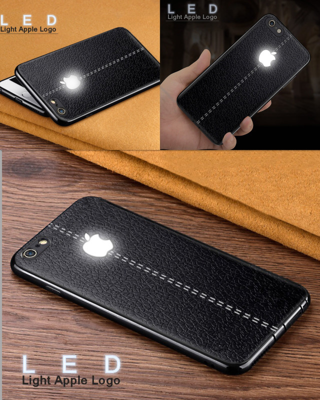 VAKU ® Apple iPhone 7 LED Lexza Light Illuminated Apple Logo 3D Designer Case Back Cover