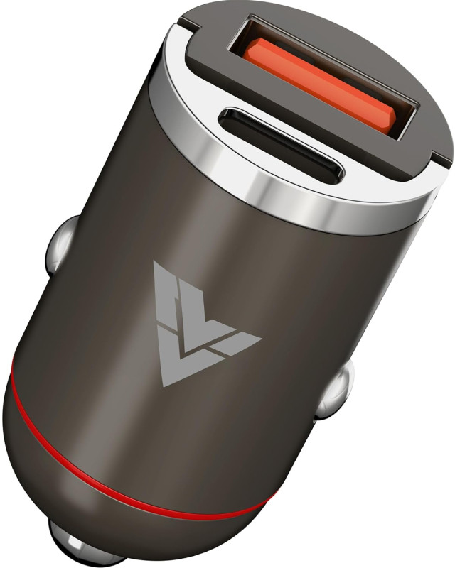 DR VAKU® ESSENVOLT 65W Car Charger Fast Charging Dual Port Type C PD PPS 65W + 18W QC 3.0 USB Compatible with all IOS and Android Devices