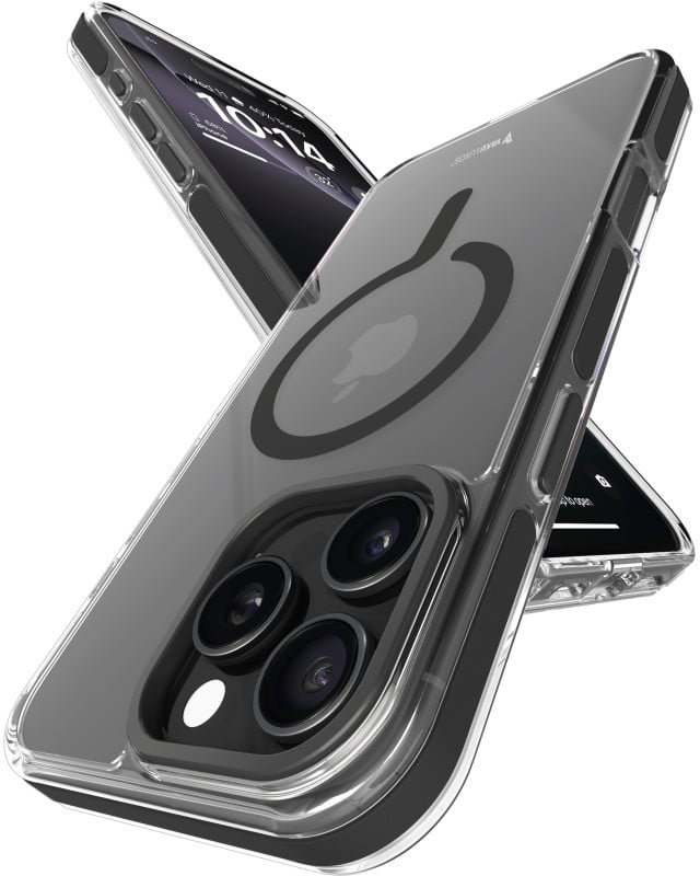 Vaku Luxos ® Apple iPhone 16 Pro Max Vortex Magpro Gel Cushion Slim Fit Shockproof Certified Mag-Safe Crystal Clear Camera Metal Ring Back Cover