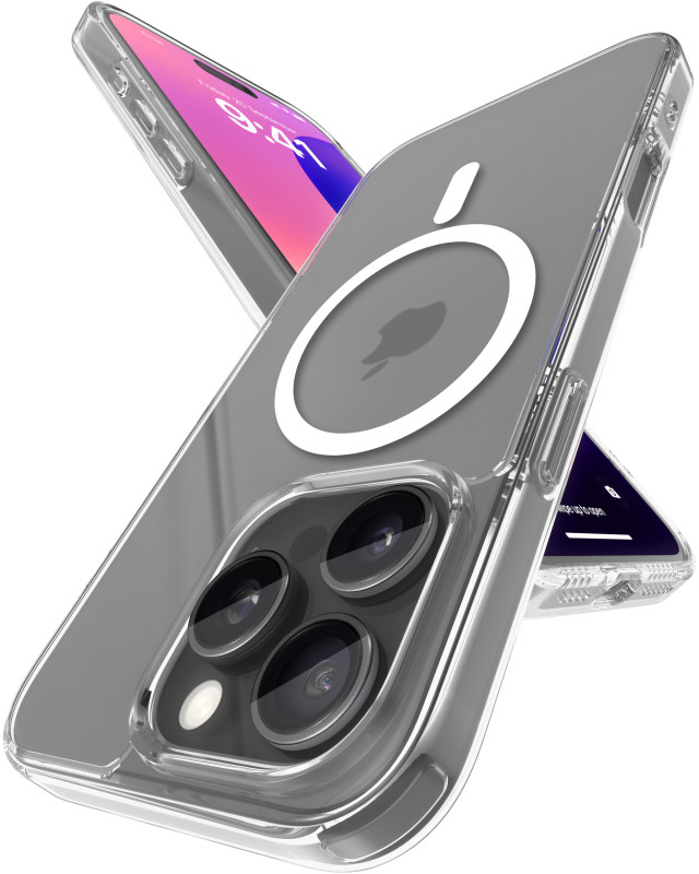 Vaku Luxos ® Apple iPhone 16 Pro Max Glassy MagPro Clear TPU Shockproof Scratch Resistant, Certified Mag-Safe Military-Grade Protection Back Cover