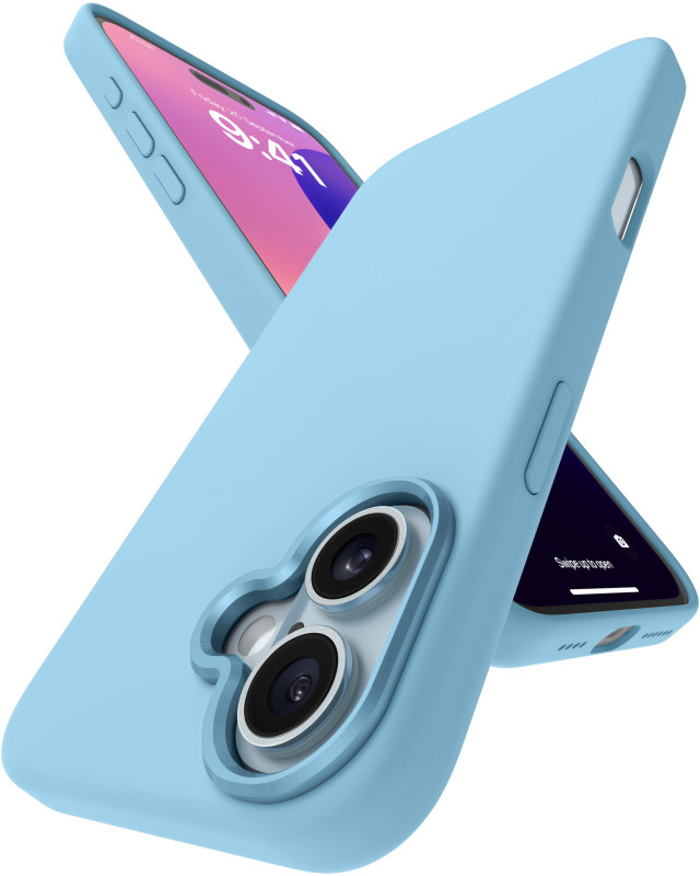 eller santé ® Apple iPhone 16 Liquid Silicone Slim Protective Shockproof Phone Back Cover with Anti-Scratch Microfiber Lining