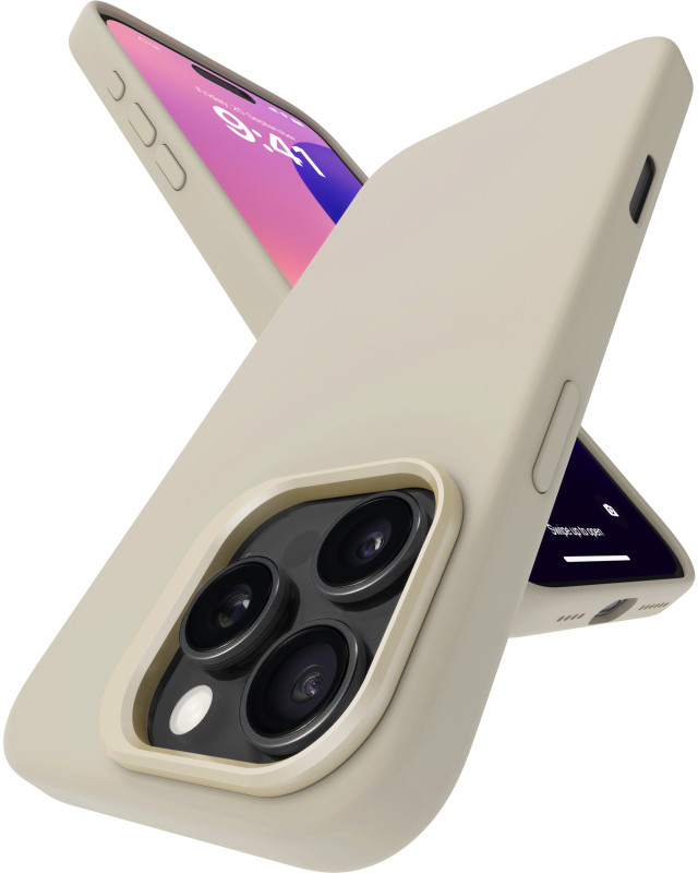 eller santé ® Apple iPhone 16 Pro Max Liquid Silicone Slim Protective Shockproof Phone Back Cover with Anti-Scratch Microfiber Lining