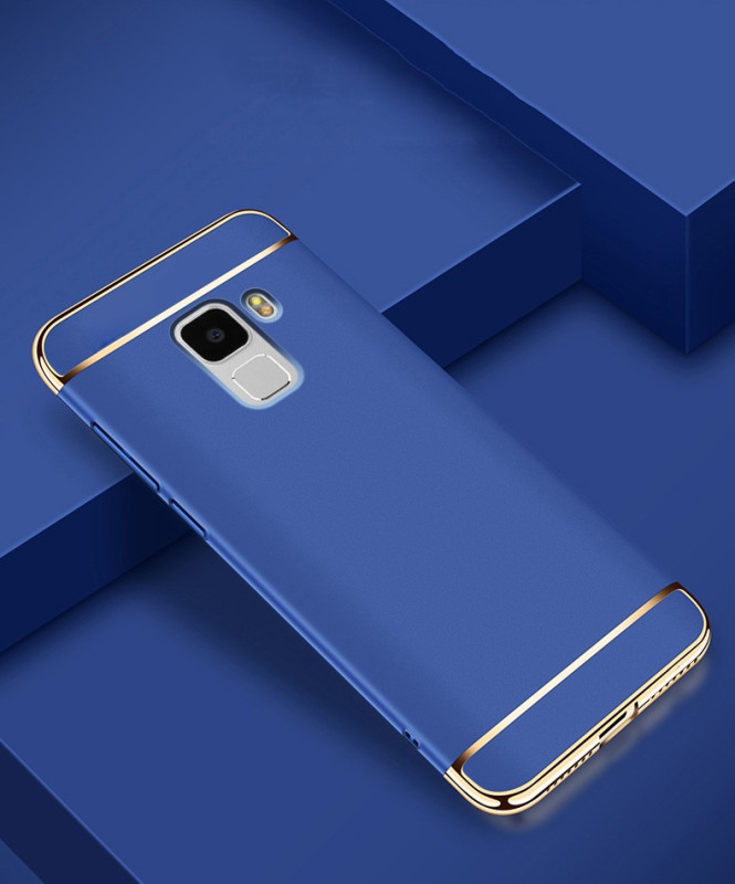 Vaku ® Samsung Galaxy A8 Plus Ling Series Ultra-thin Metal Electroplating Splicing PC Back Cover