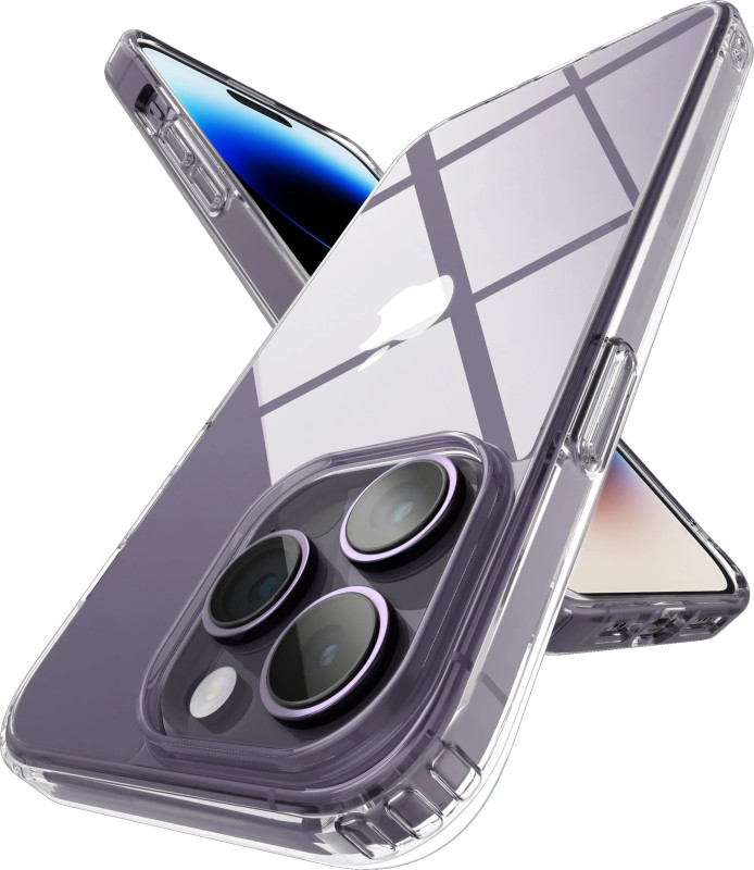 Vaku Luxos ® Apple iPhone 14 / 14 Plus / 14 Pro / 14 Pro Max Claris Series Clear TPU Shockproof Scratch Resistant Protective Back Cover Case  [ Only Back Cover ]
