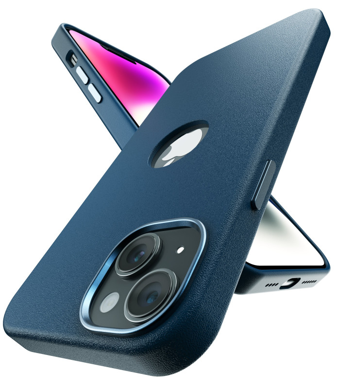 Vaku Luxos ® Apple iPhone 14 Lexza Premium Leather Logocut Shockproof TPU Hybrid Case Back Cover