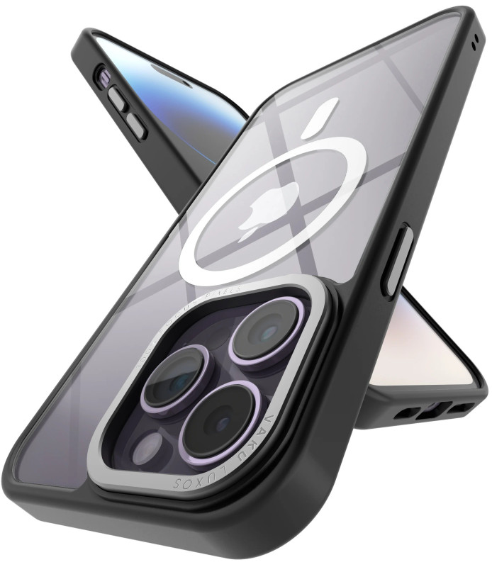 Vaku Luxos ® Apple iPhone 14 / 14 Plus / 14 Pro / 14 Pro Max Clear Armor Mag-Safe Series Shockproof TPU Case Back Cover