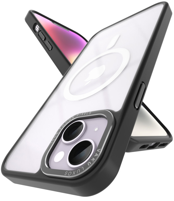 Vaku Luxos ® Apple iPhone 14 Plus Translucent MagPro Armor Slim Protective Metal Camera Case Back Cover