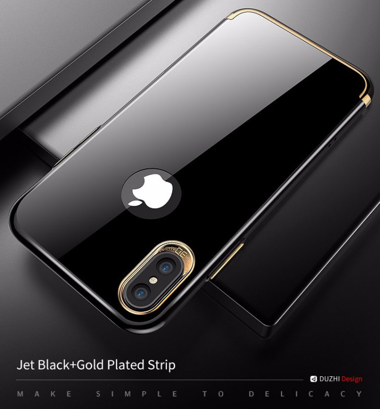 DUZHI ® Apple iPhone XS Lingo Series Ultra-thin Metal Electroplating Splicing PC Back Cover