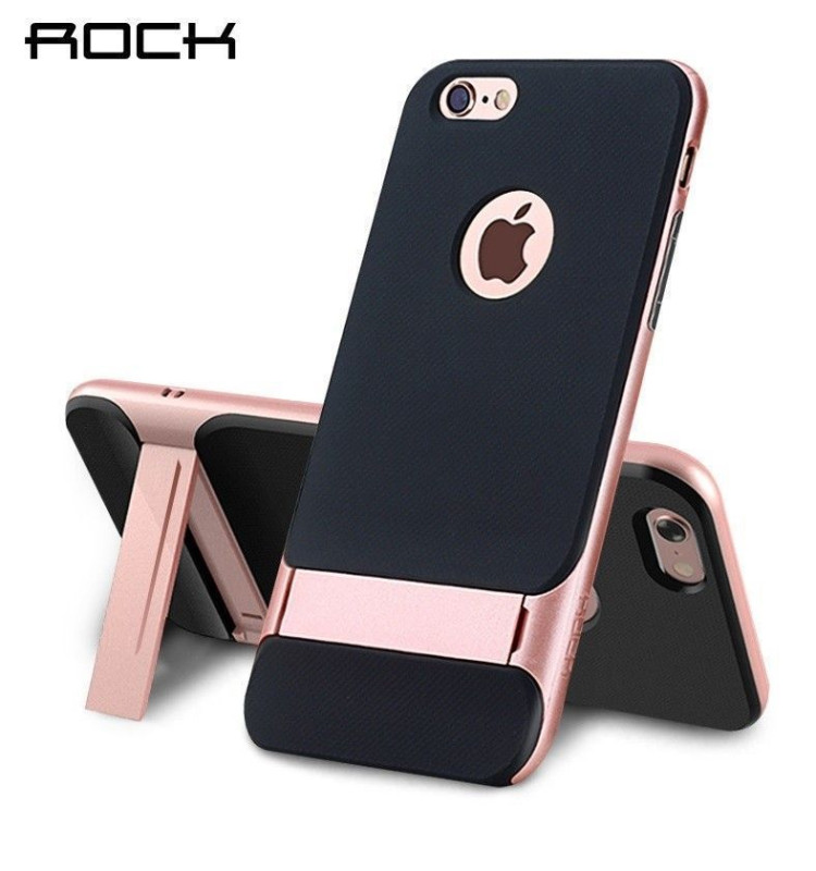 Rock ® Apple iPhone 6 / 6S Royle Case Ultra-thin Dual Metal + inbuilt Stand Soft / Silicon Case