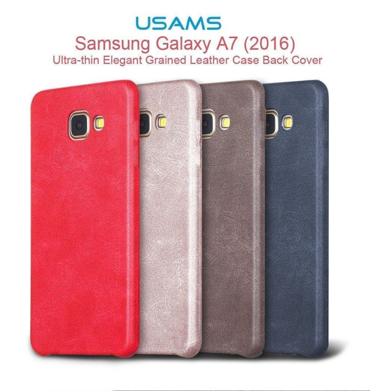 Usams ® Samsung Galaxy A7 (2016) Ultra-thin Elegant Grained Leather Case Back Cover