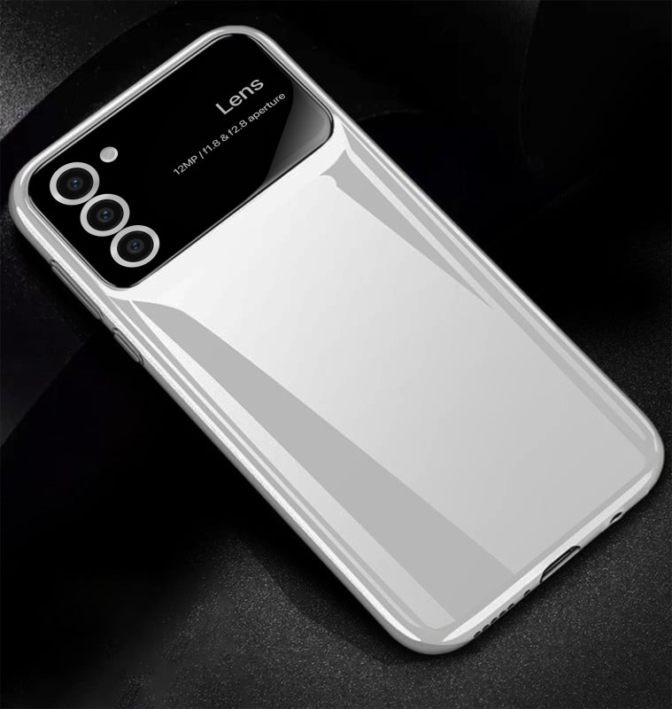 Vaku ® Samsung Galaxy S23 Polarized Large Window Glass Camera Protector Dual Layer Shockproof Back Cover