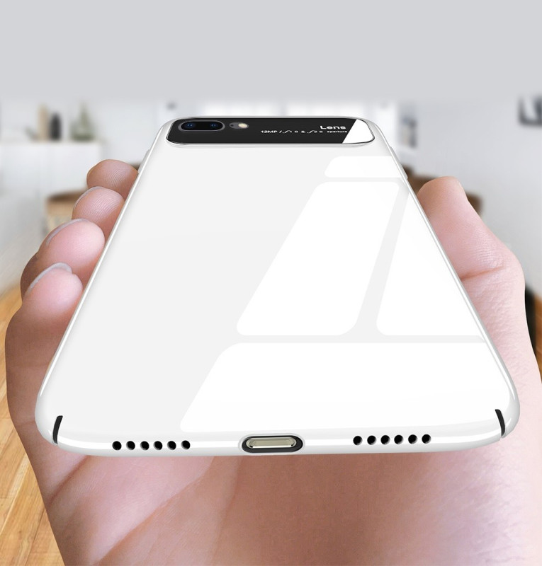 Vaku ® Apple iPhone 8 Plus Polarized Glass Glossy Edition PC 4 Frames + Ultra-Thin Case Back Cover