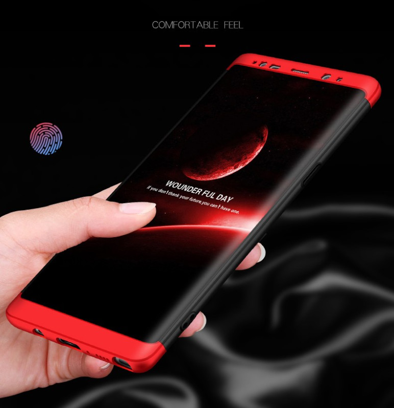 GKK ® Samsung Galaxy Note 8 5-in-1 360 Series PC Case Dual-Colour Finish Ultra-thin Slim Front Case + Back Cover