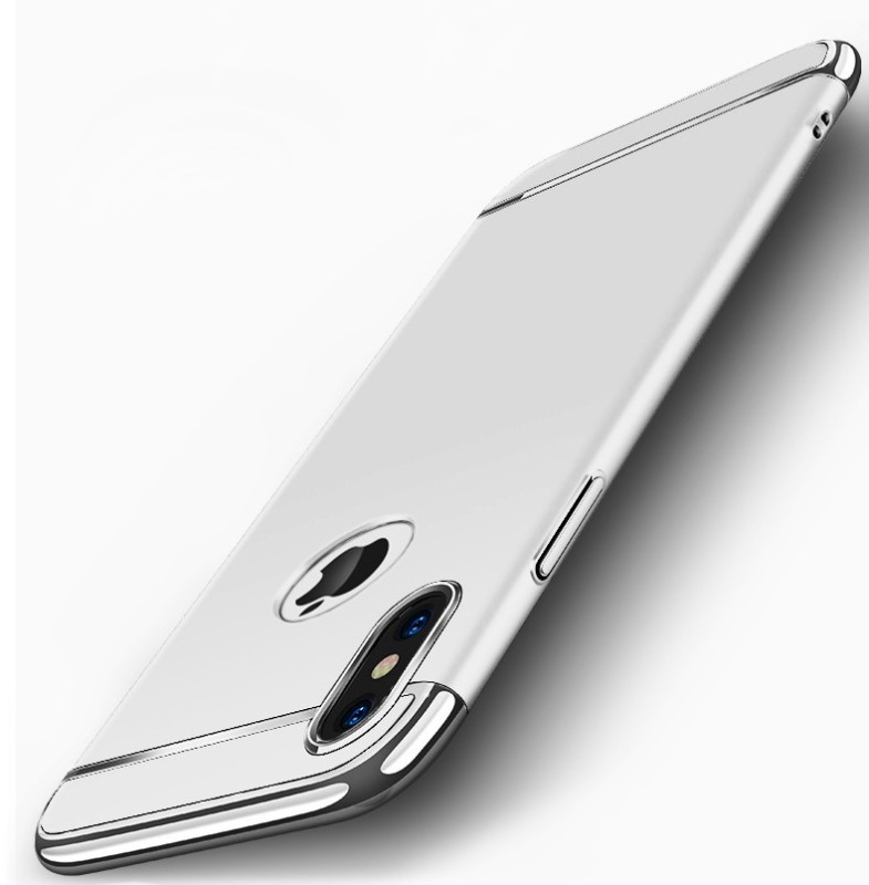 VAKU ® Apple iPhone X Ling Series Ultra-thin Metal Electroplating Splicing PC Back Cover