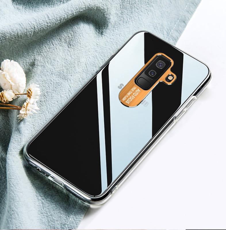 Vaku ® Samsung Galaxy A6 Plus Metal Camera Ultra-Clear Transparent View with Anodized Aluminium Finish Back Cover