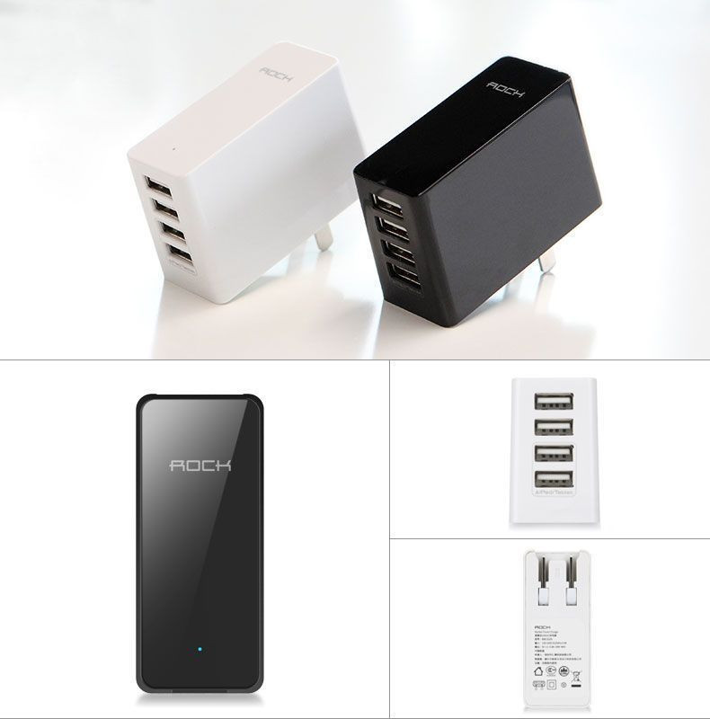 Rock ® Rocket Travel 4 USB 6.8A Output Fast Charger
