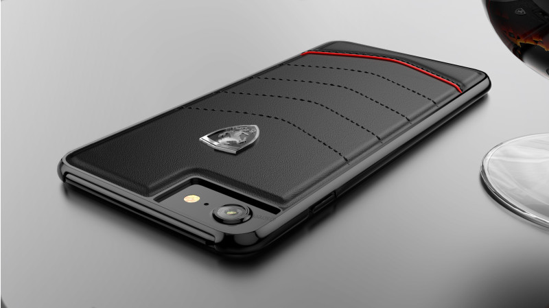 Ferrari ® For Apple iPhone 8 Scuderia Luxurious Leather Stitched Limited Edition Back Cover