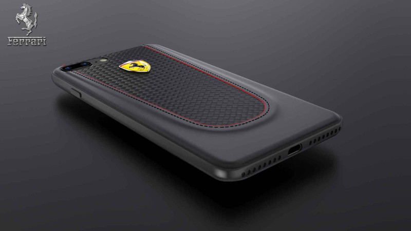 Ferrari ® Apple iPhone 7 Plus Official California T Series Double Stitched Dual-Material PU Leather Back Cover