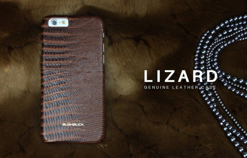 Bushbuck ® Apple iPhone 6 / 6S Lizard Textured Design Premium Leather Back Cover