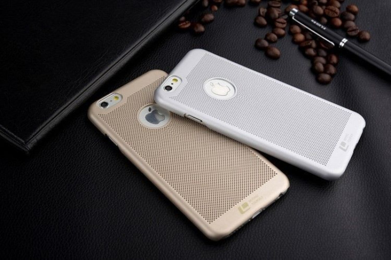 ioop ® Apple iPhone 6 Plus / 6S Plus Perforated Series Logo Display PC Heat Dissipation Hollow Back Cover