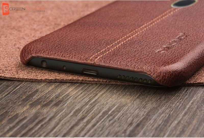 Vaku ® Oppo F5 Lexza Series Double Stitch Leather Shell with Metallic Camera Protection Back Cover