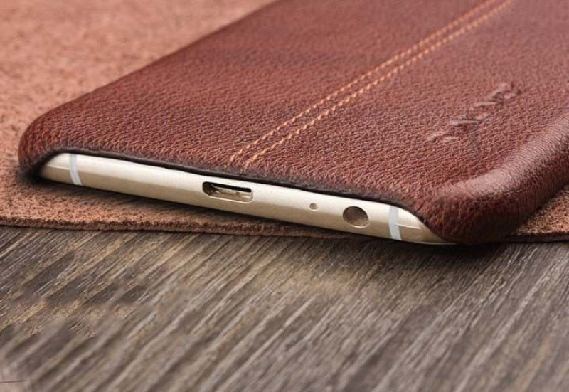 Vaku ® Oppo F1 Plus Lexza Series Double Stitch Leather Shell with Metallic Camera Protection Back Cover
