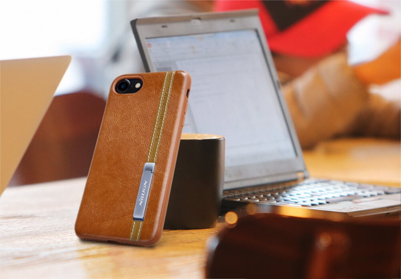 Nillkin ® Apple iPhone 8 Phenom Series Double Industrial Stitch Business Leather Shell Back Cover