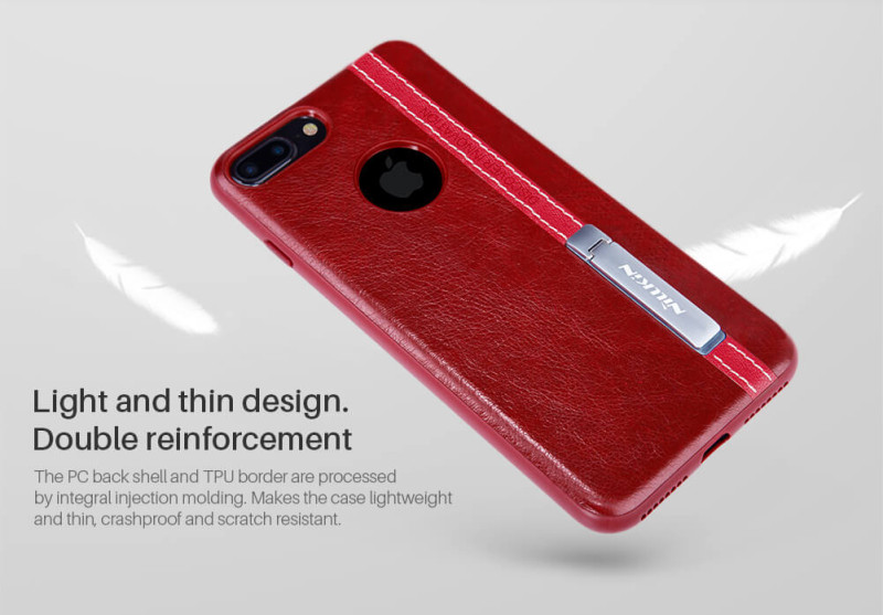 Nillkin ® Apple iPhone 8 Plus Phenom Series Double Industrial Stitch Business Leather Shell Back Cover