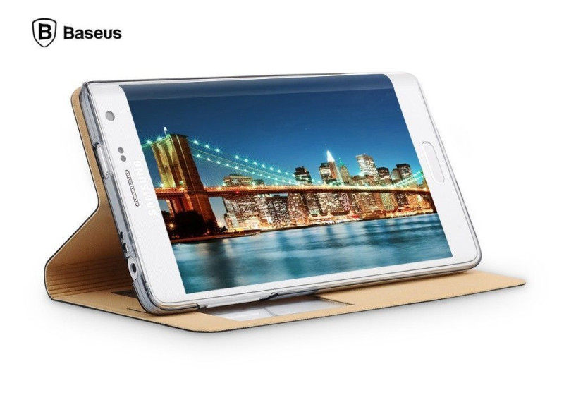 Baseus ® Samsung Galaxy Note Edge Flip Folio Stand Faux Leather Primary Elegant Case Flip Cover