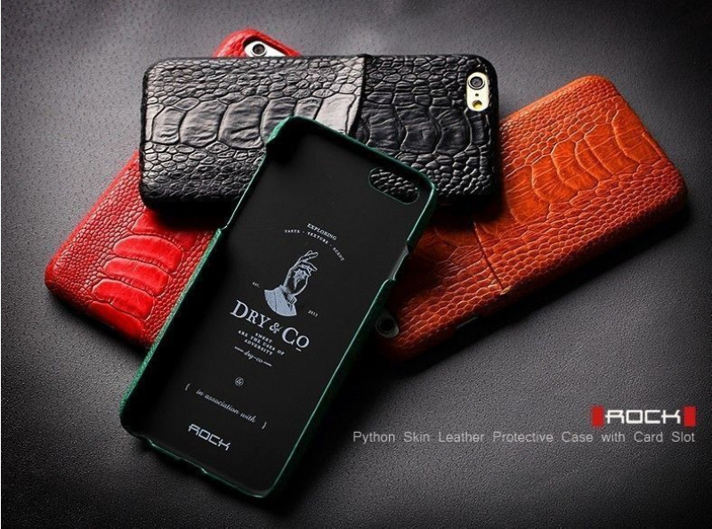 Rock ® Apple iPhone 6 Plus / 6S Plus DRY & CO Genuine Ostrich Leg Skin Leather + Inbuilt Card Slot Back Cover