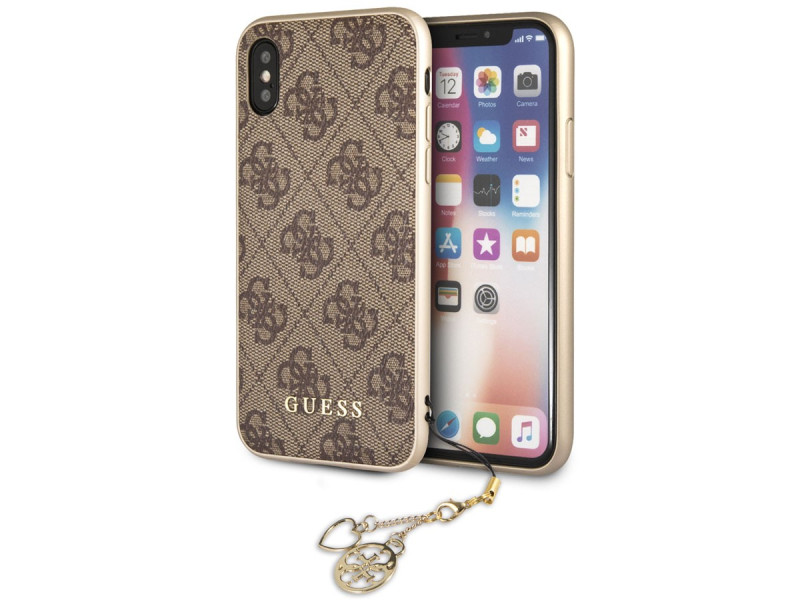 GUESS ® Apple iPhone XS Max Majestic 2K Gold Electroplated Metal Logo Monogram Case
