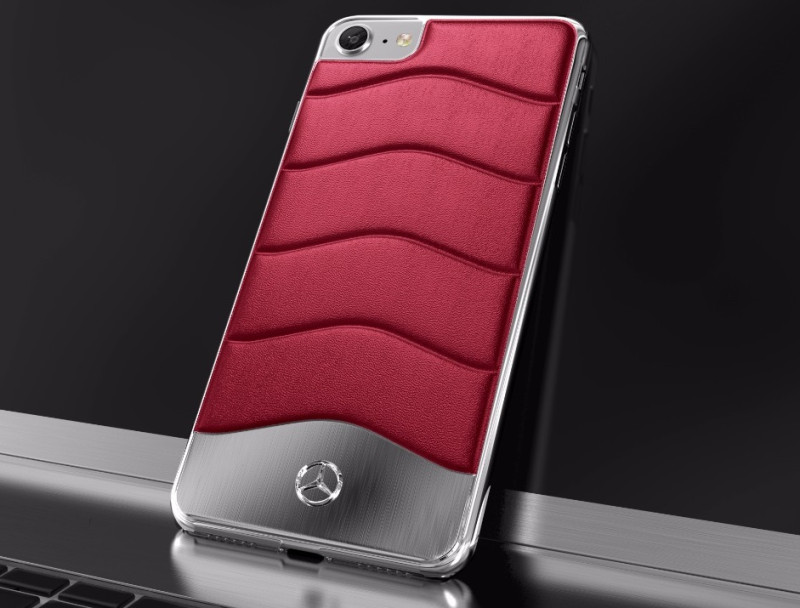 Mercedes Benz ® Apple iPhone 6 Plus / 6S Plus Concept S Coupe Series Electroplated Metal + Leather Hard Case Back Cover