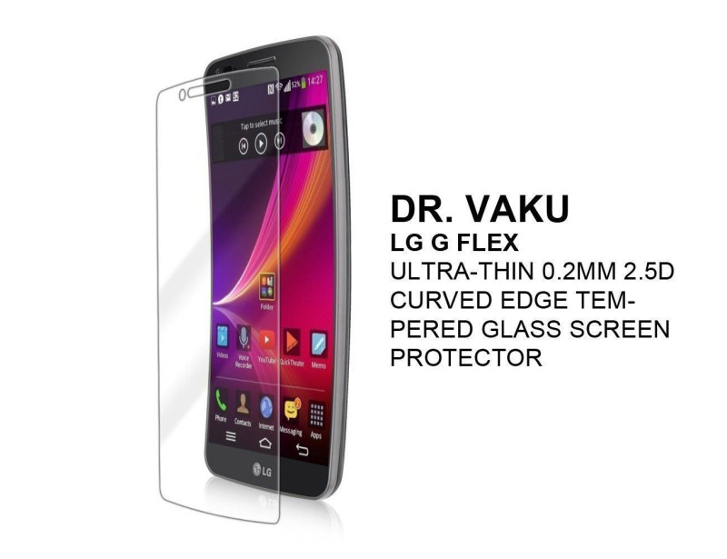 Dr. Vaku ® LG G Flex Ultra-thin 0.2mm 2.5D Curved Edge Tempered Glass Screen Protector Transparent
