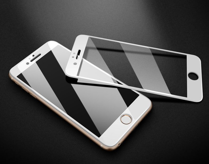 Dr. Vaku ® Apple iPhone 7 / 8 5D Curved Edge Ultra-Strong Ultra-Clear Full Screen Tempered Glass White