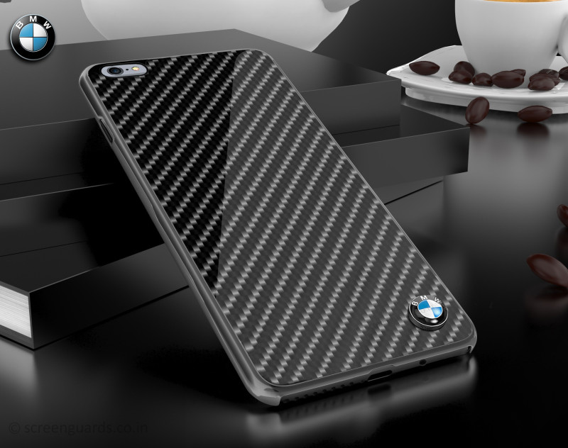 BMW ® Apple iPhone 6 / 6S Glossy Tempered Carbon Fibre Back cover