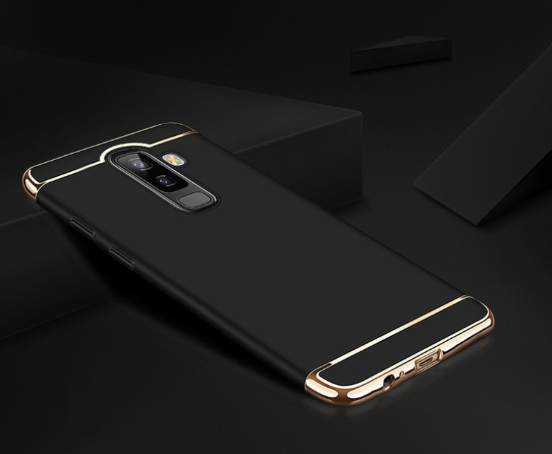 Vaku ® Samsung Galaxy A6 Plus Ling Series Ultra-thin Metal Electroplating Splicing PC Back Cover