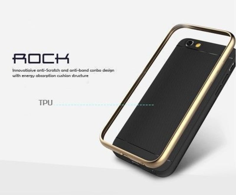 Rock ® Apple iPhone 6 / 6S Kani Protective Shell Aluminium Bumper combined + TPU Back Cover