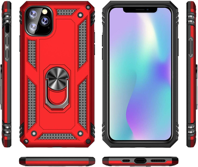 Vaku ® For Apple iPhone 11 Pro Hawk Ring Shock Proof Cover with Inbuilt Kickstand