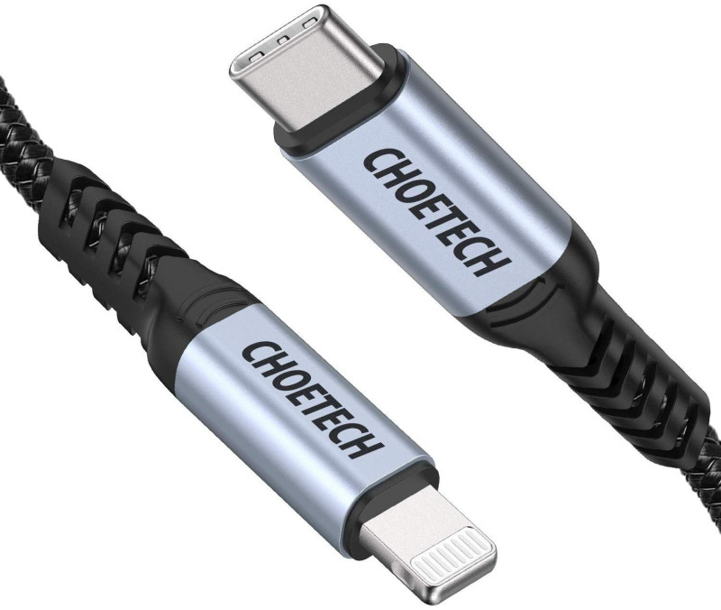 CHOETECH ®  Type C to Lightning Apple MFI Certified Nylon Braided Fast Charging Cable