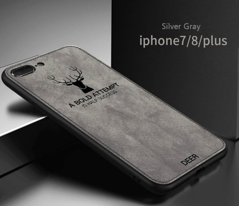 Vaku ® Apple iPhone 8 Plus Succido Series Hand-Stitched Cotton Textile Ultra Soft-Feel Shock-proof Water-proof Back Cover