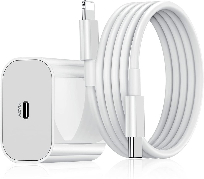 Original 20W iPhone Charger + Type C to Lightning [Apple MFi Certified] Cable Combo | (5X Speed)