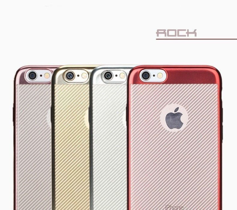 Rock ® Apple iPhone 6 / 6S Flame Line Series Metal Electroplated Transparent TPU Soft / Silicon Case