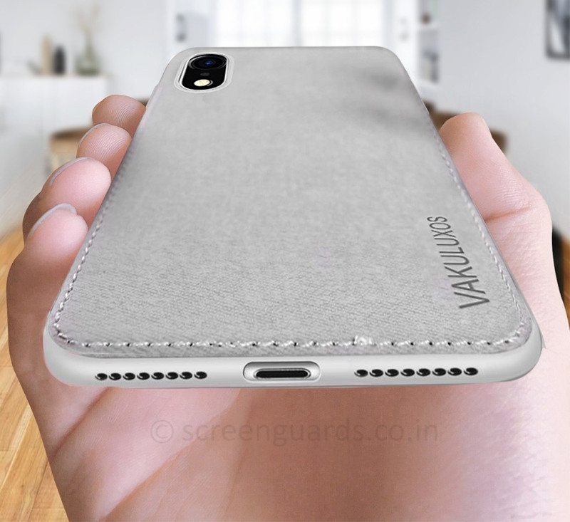 Vaku ® Apple iPhone XR Luxico Series Hand-Stitched Cotton Textile Ultra Soft-Feel Shock-proof Water-proof Back Cover