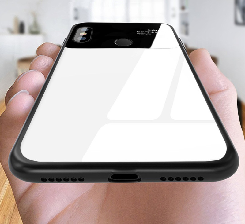Vaku ® Xiaomi Redmi 6 Pro Polarized Glass Glossy Edition PC 4 Frames + Ultra-Thin Case Back Cover